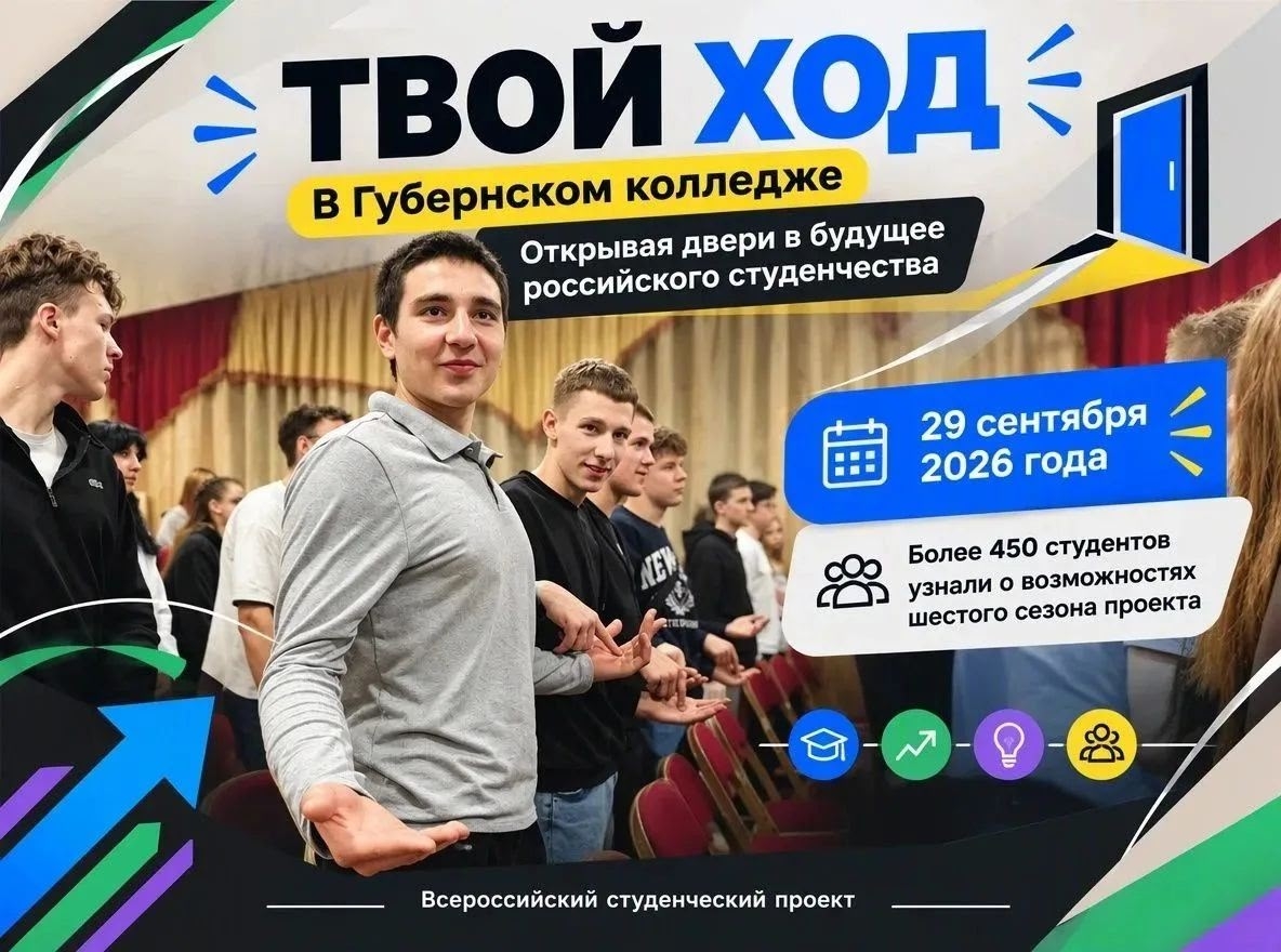 "Твой Ход" в Губернском колледже: открывая двери в будущее российского студенчества